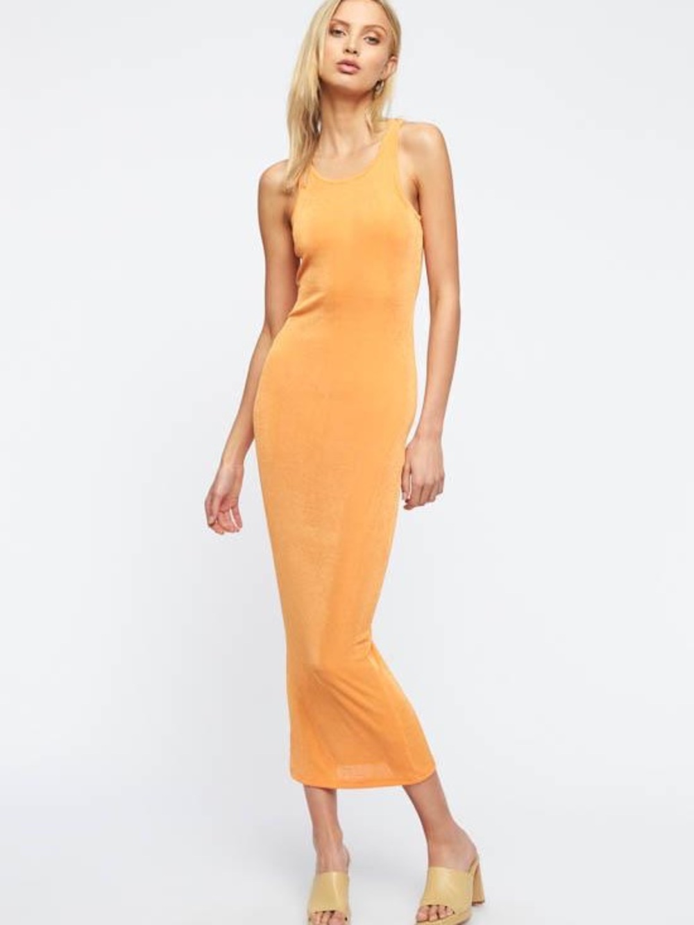 LIONESS ORANGE MIDI DRESS